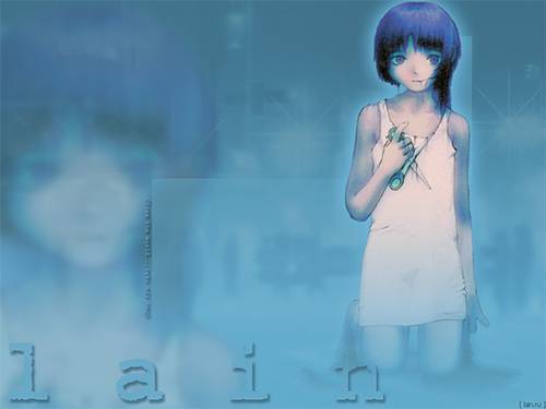 01 Lain Iwakura from Serial Experiments Lain aesthetic wallpaper  scissors // Lain