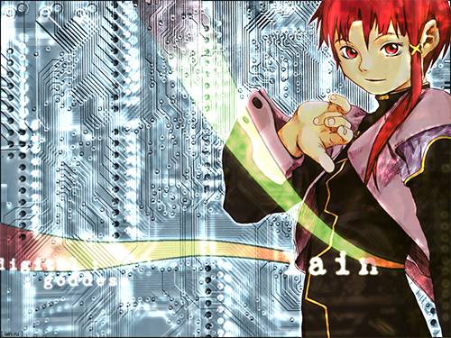 12b Lain Iwakura from Serial Experiments Lain aesthetic wallpaper  digital // digital goddess lain